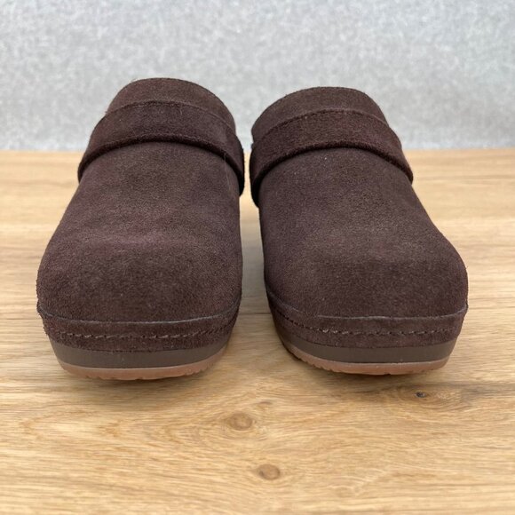 Crocs Womens Sarah Triple Comfort Mule Clog Slip On Shoes Size 7 Dark Brown EUC - Picture 2 of 10